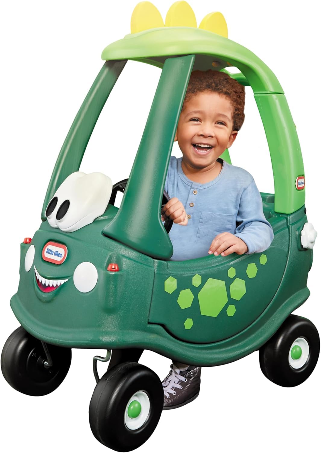 little tikes Cozy Coupe Dino - Ride On for Kids with Real Working Horn, Clicking Ignition Switch, & Fuel Cap - For Kids 18 Months - 5 years
