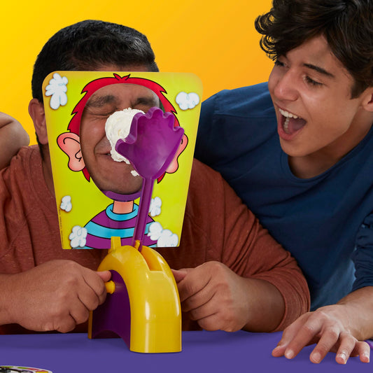 Hasbro Gaming Pie Face Whipped Cream Family Board Game for 5+ Year Old Kids, Party Games for 2 Players or More