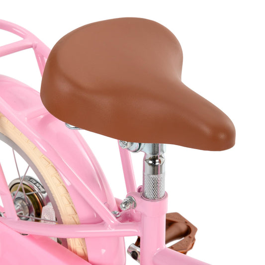 STITCH Manchi 14 Inch Kids Bike for Age 3 4 5 Girls, 14 Inch Wheel Girls Bike With Basket & Stabilisers,Pink…