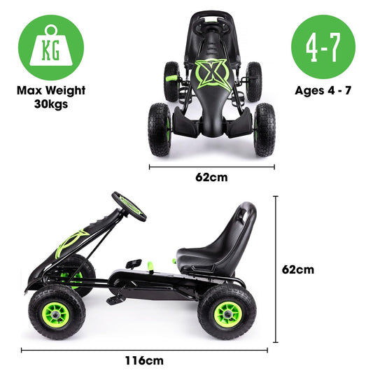Xootz Viper Racing Go Kart, Kids Ride On