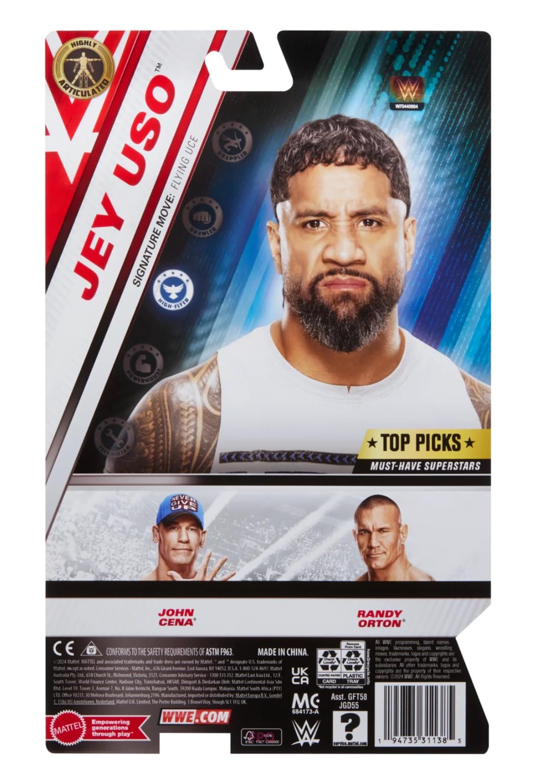 WWE Jey Uso 2025 Main Event Action Figure Top Picks Series Wrestling Action Figure Toy