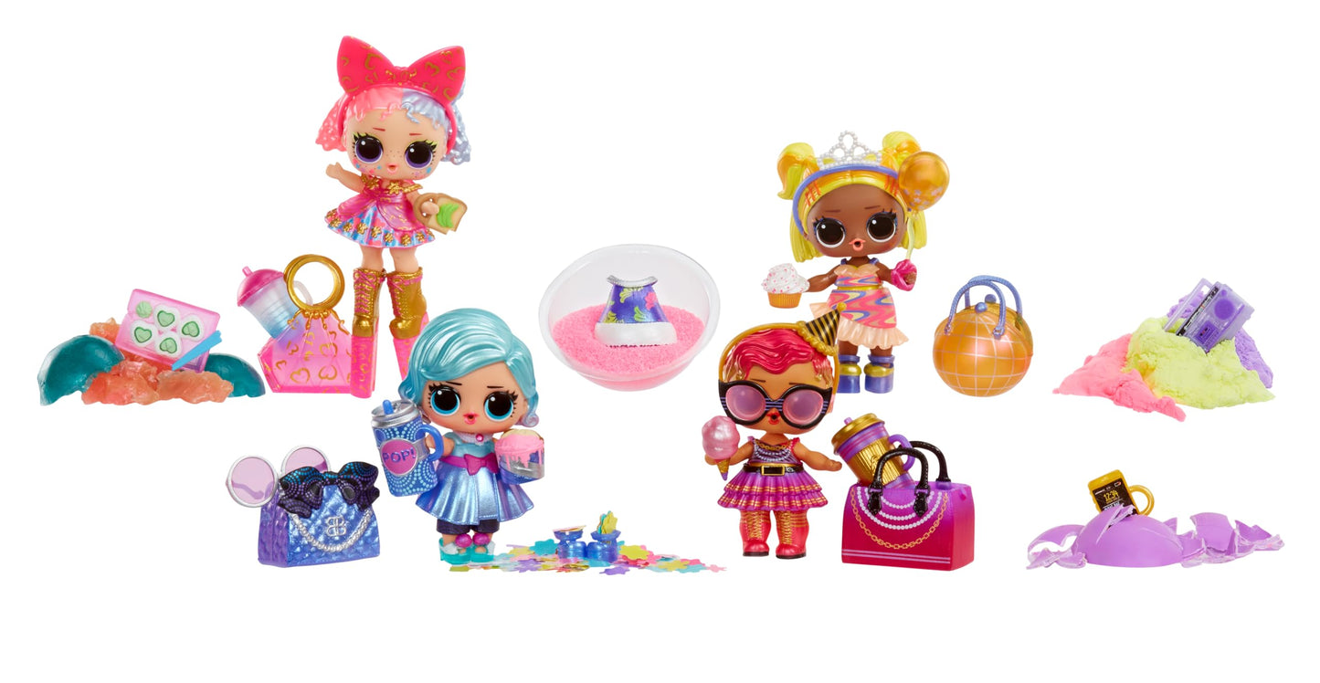 L.O.L. Surprise! Big Surprise Party - 4 Collectible Dolls, 40+ Surprises, 5 Unboxing Experiences, Fashions, Sand, Gel Crush, Shell Smash, Fluff, Party Confetti, Present for Girls Ages 4+