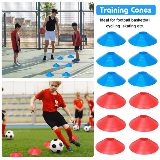YGORTECH Football Training Equipment for Kids, Speed Agility Training Set, Agility Ladder 12 Rung 6M, Football Kick Trainer, 12 Disc Cones, Football Training Kit Gifts for Boys