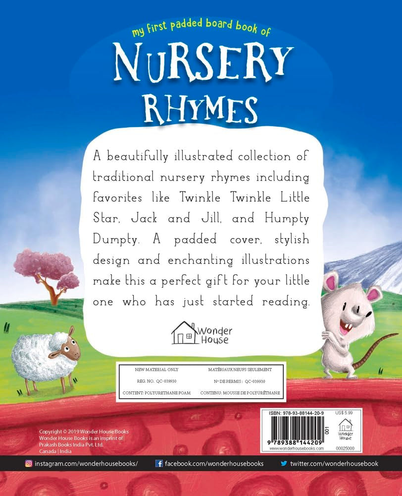 My First Padded Board Books of Nursery Rhymes: Illustrated Classic Nursery Rhymes (My First Book)