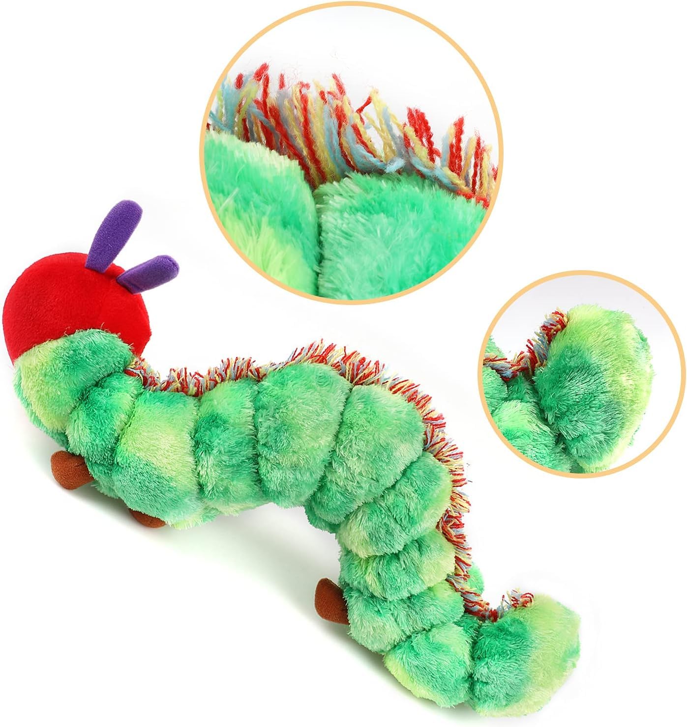 Very Hungry Caterpillar Cuddly Toy, 25 cm Small Very Hungry Caterpillar Plush Toy, Soft Baby Stuffed Animal Toy Gift for Children, Birthday and Christmas