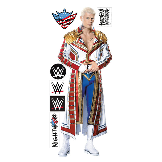 WWE Wall Sticker - Cody Rhodes Wrestler Wall Decal + Bonus Decals Wrestling Art (120cm)