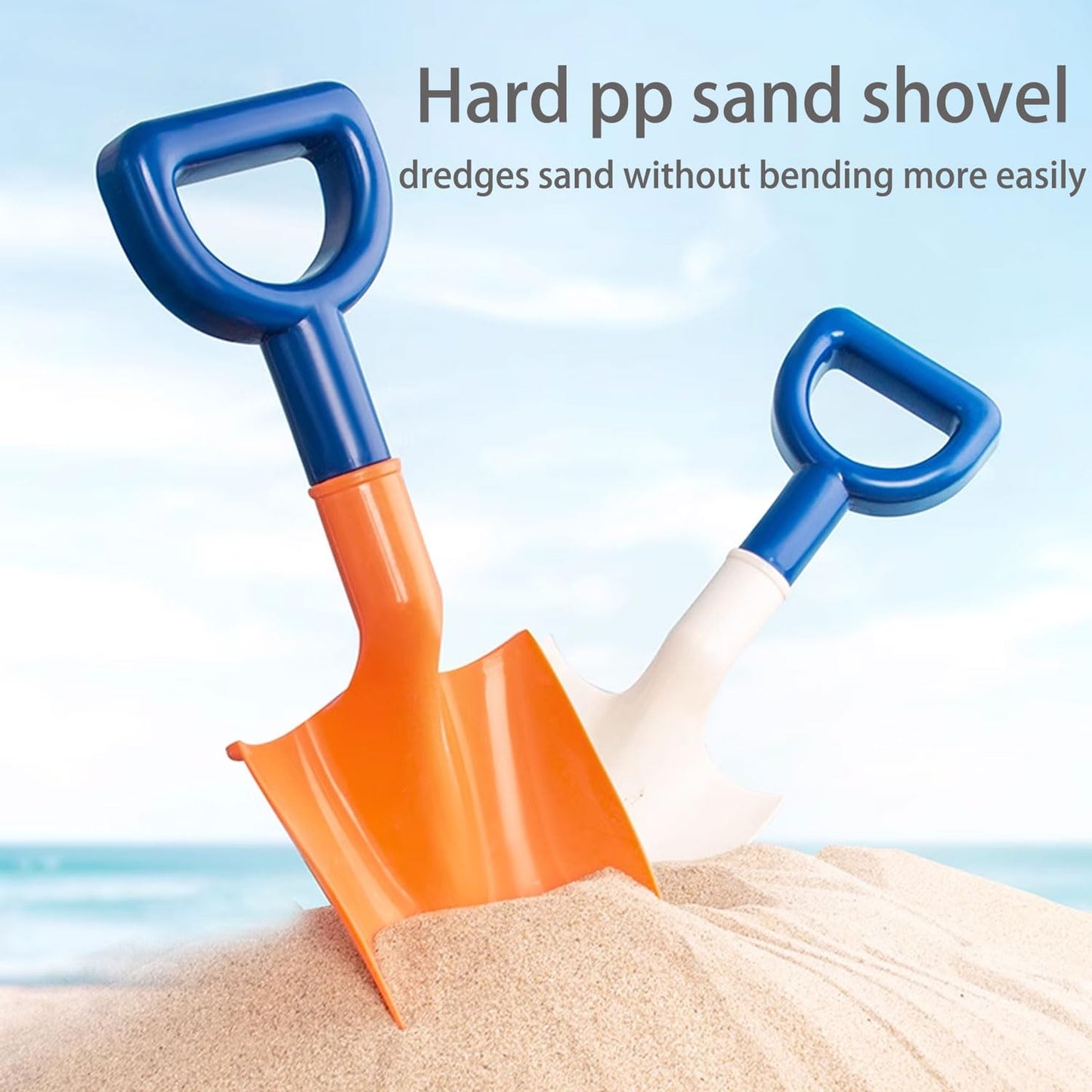 HaiLeTao beach toys set for kids with collapsible sand bucket, mesh bag, shovels, animal and dinosaur molds, rake, fork, and watering can.