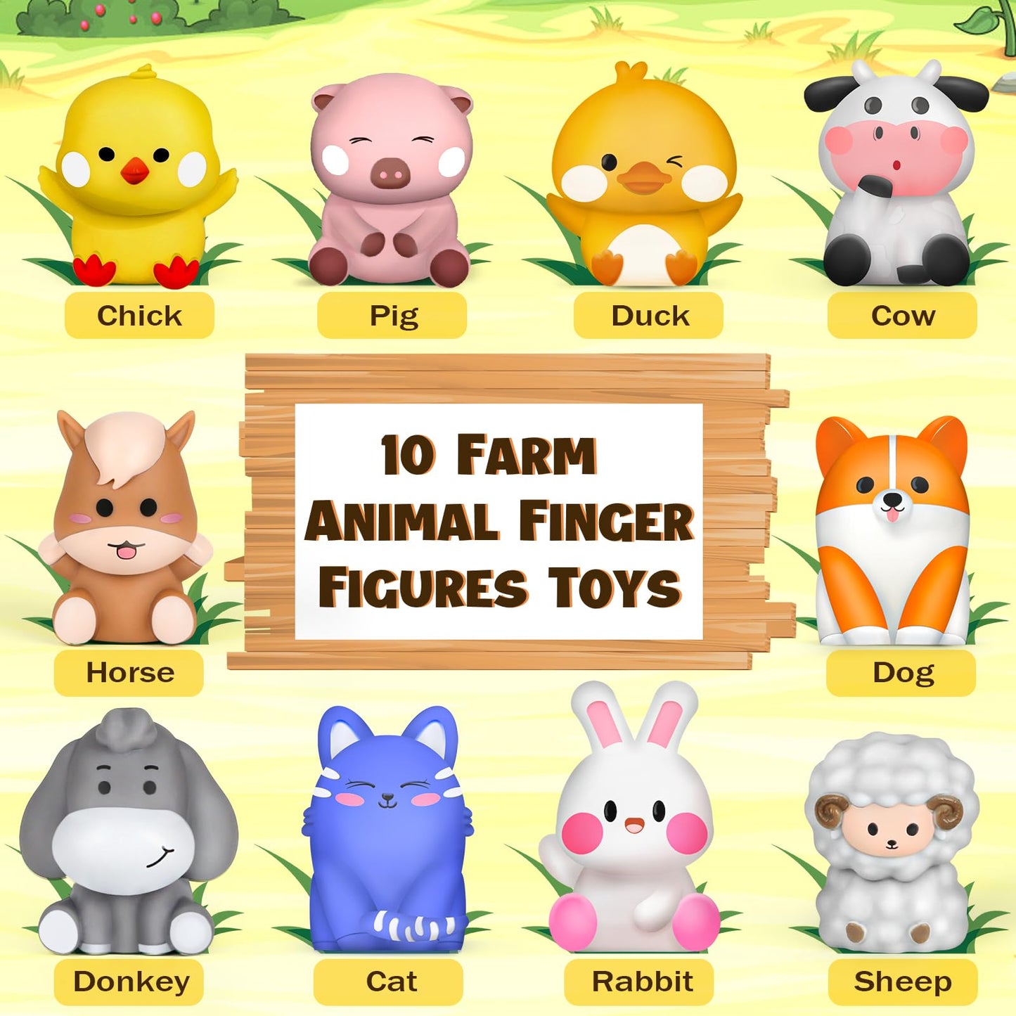 Joyreal Farm Animals Toys - Toddler Learning Montessori Stacking Educational Toys Plane Travel for Toddlers Gift for Girls Boys