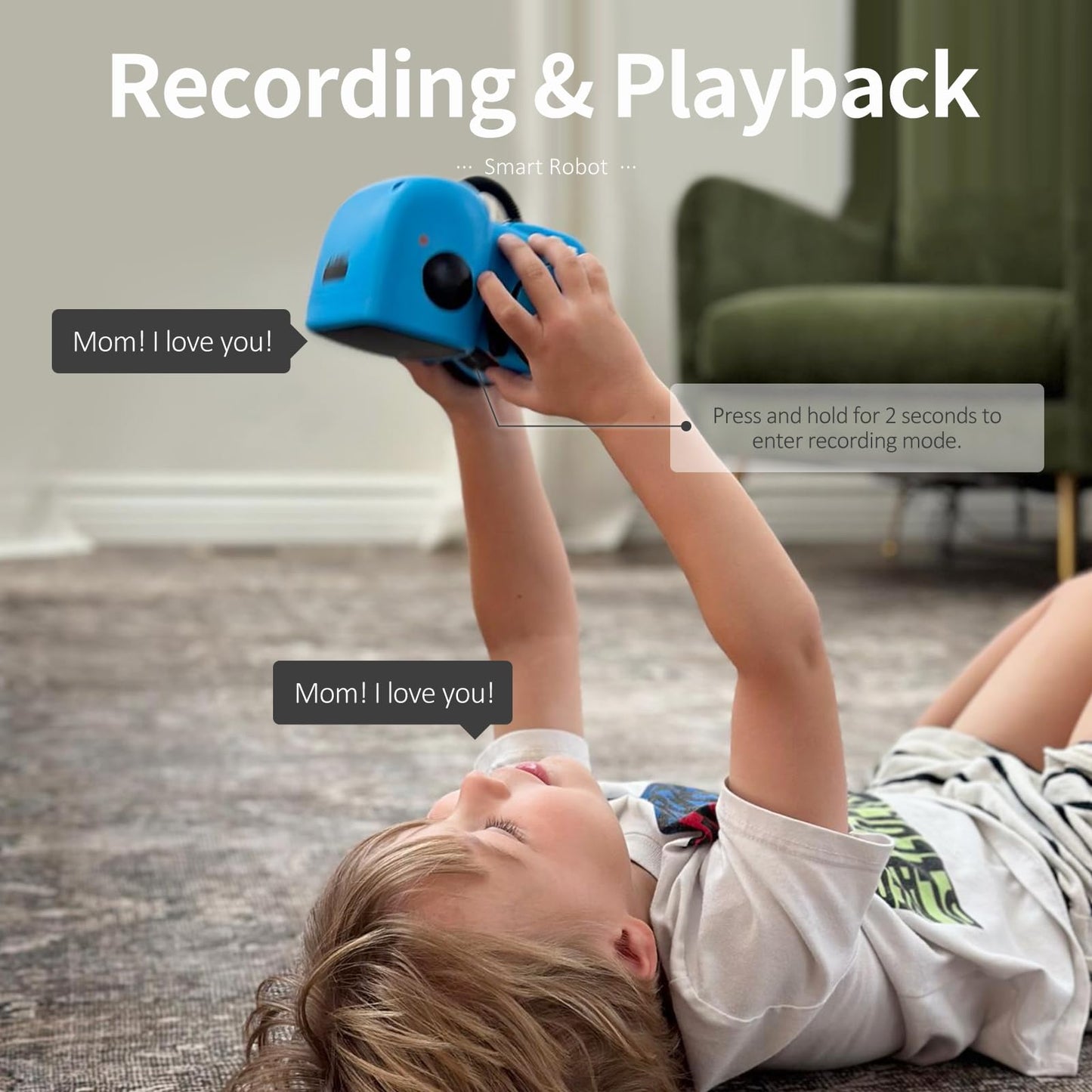 GILOBABY Interactive Smart Robot Toys, Intelligent Robot for Kids, Children Girls & Boys Robotic 3 Years Old Up, Voice Control & Touch Sense, Dance & Sing & Walk, Recorder & Speak Like You