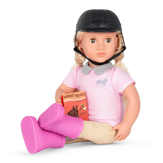 Our Generation Tamera Deluxe Doll - Special Edition Horse-riding Girl Doll with Storybook, Equestrian Themed Clothes and Accessories, Brushable Blonde Hair, Fun Pretend Play for Ages 3+