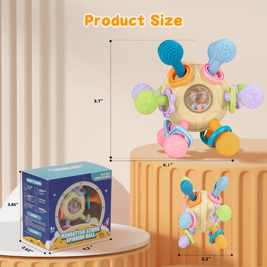 Baby Toys 0-6 Months, Baby Montessori Sensory Teething Toys, Activity Baby Ball,Newborn Rattle Teether Toys Developmental Early Educational Toys for 3 6 9 12 Month Boys Girls Gifts