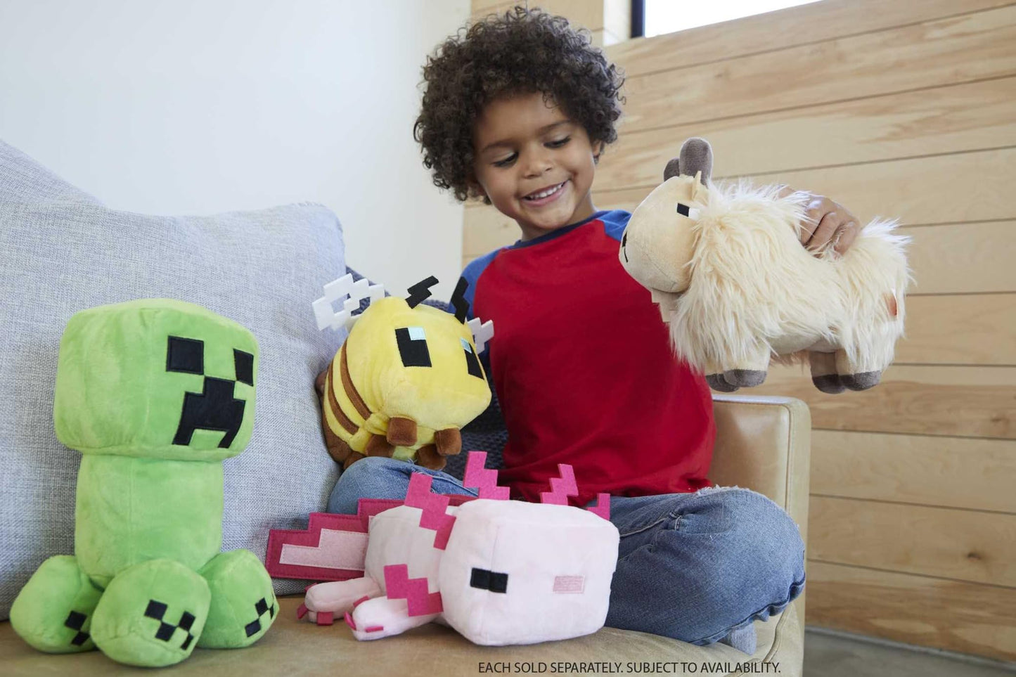 Mattel Minecraft Basic Plush Character Soft Dolls, Video Game-Inspired Collectible Toy Gifts for Kids & Fans Ages 3 Years Old & Up, HBN41, Black, 8" Bee
