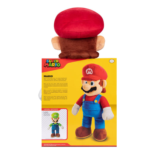 Nintendo Jumbo Super Mario Plush, 20” / 50cm Cuddly Soft Toy Made From Super Soft Fabrics, Perfect for Collectors and Kids