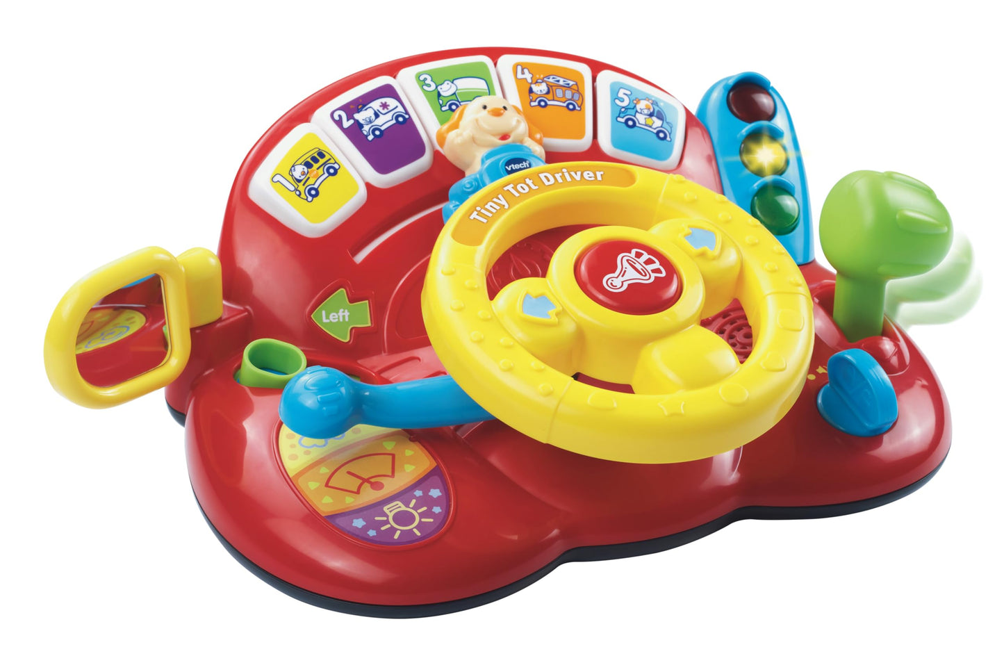 VTech Toddler Interactive Drover Toy Featuring a Steering Wheel with Music and Light, Multicolor, 19 x 26.5 x 12 centimeters