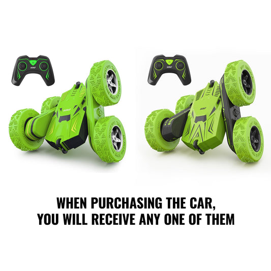 SGILE RC Stunt Car, Remote Control Car Toys with 2 Sided 360 Rotation, Direct Charge RC with Flips, Radio Controlled Cars for Boys Girls Kids Age 6+, Toy Gifts for Birthday Christmas, Green