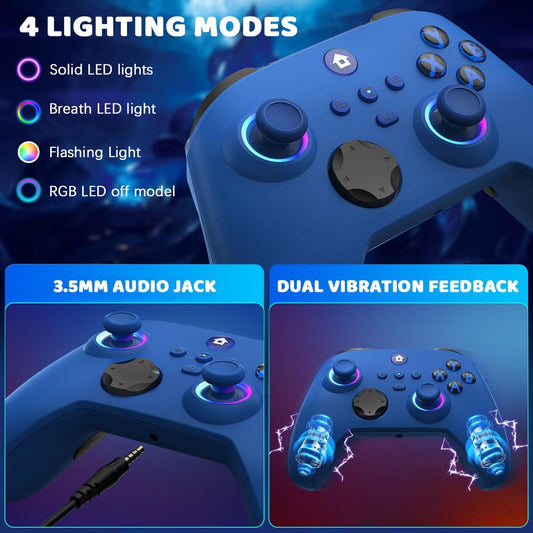 Lampelc Xbox One wireless controller with ergonomic design for Xbox Series X|S, Xbox One, and Windows gaming systems.