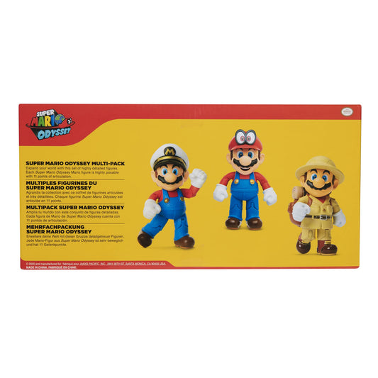Multi-pack of Nintendo Super Mario Odyssey game cases featuring colorful Super Mario characters and vibrant graphics.