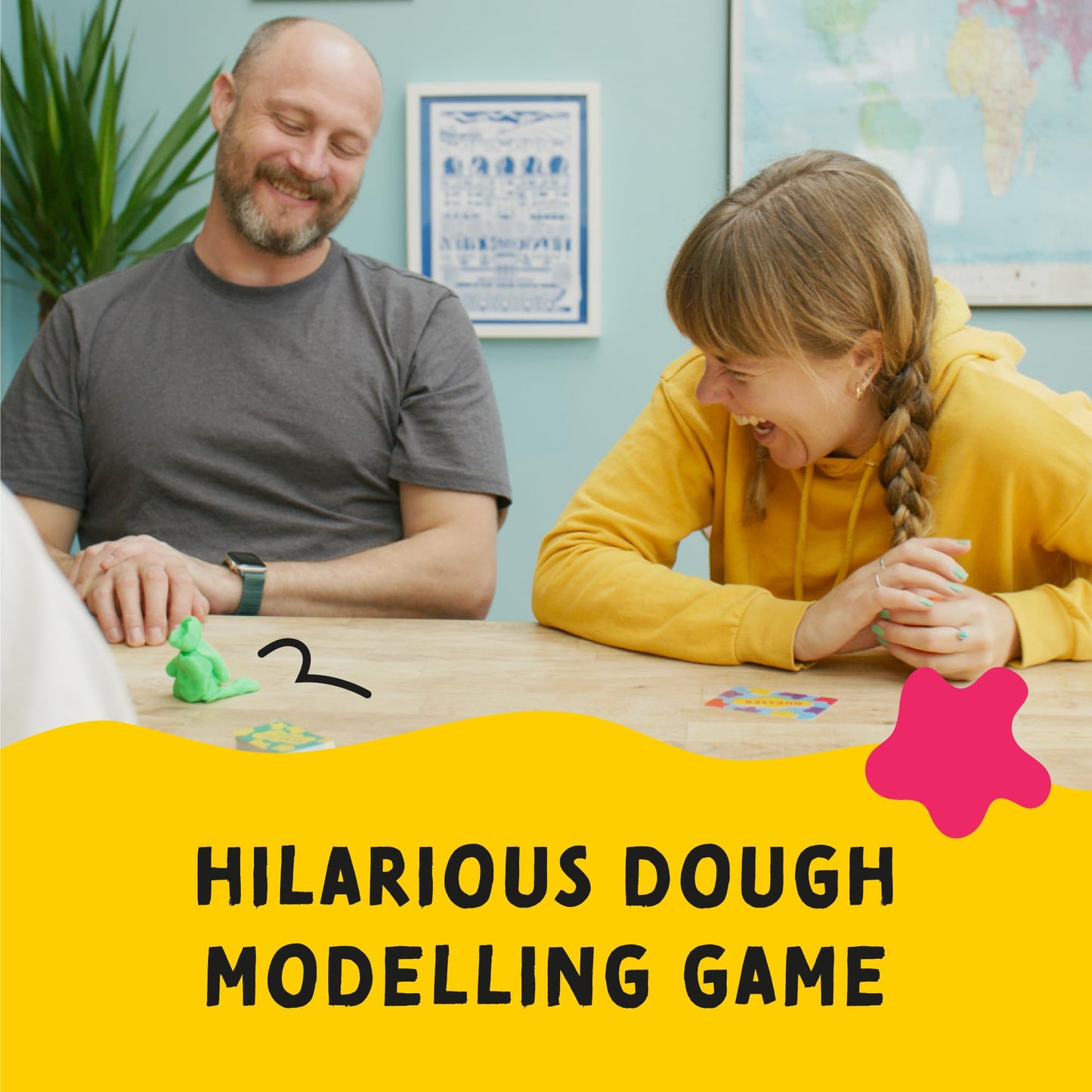 Party Snail Games Clay It Again dough-sculpting party game with colorful modeling dough and six pots for family, kids, and teens fun.