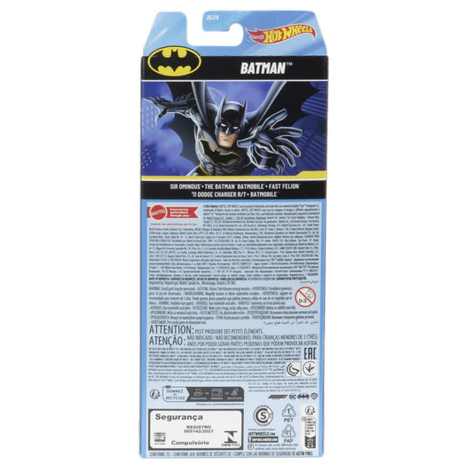Hot Wheels Batman toy car 5-pack featuring 1:64 scale die-cast vehicles, including the iconic Batmobile.