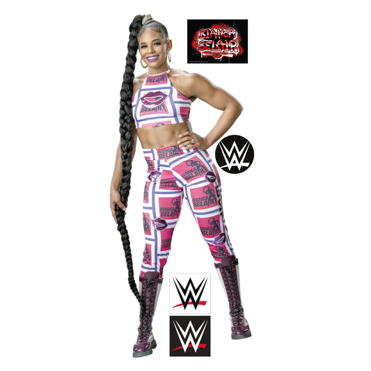 WWE Wall Sticker - Bianca Belair Wrestler Wall Decal + Bonus Decals Wrestling Art (120cm Height)