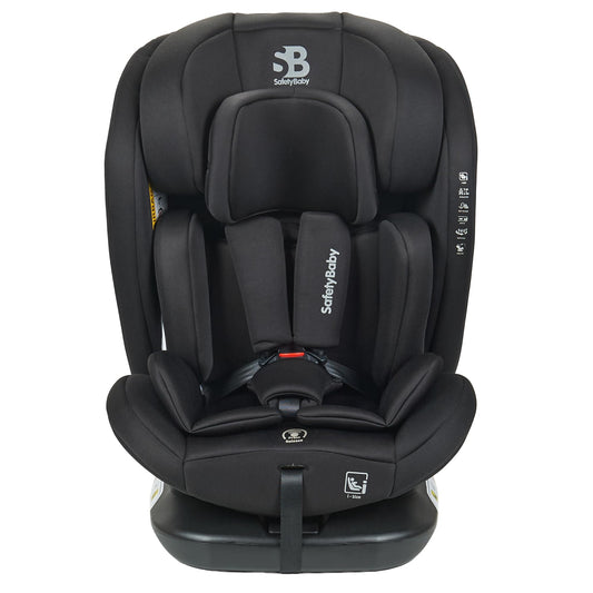 Safety Baby Xenon Isofix 360° Swivel Car Seat I-Size 40-150 cm Suitable from Birth to Approximately 12 Years Group 0-1-2-3 Isofix Fixings and Side Protectors