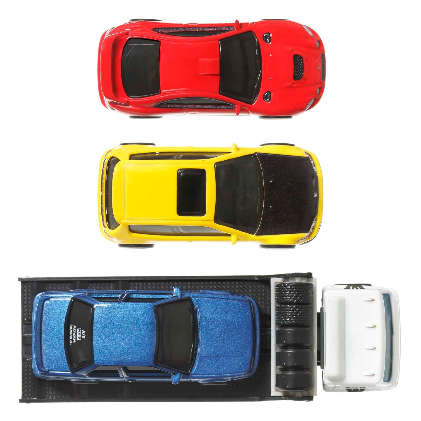 Hot Wheels Premium Collect Display Sets with 3 1:64 Scale Die-Cast Cars & 1 Team Transport Vehicle, Collectors’ Favorites, 2 Sets in the Assortment for Collectors of All Ages