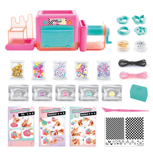 Canal Toys Style 4 Ever Magic Clay Jewellery Factory kit with machine, clay, and accessories for creating rings, bracelets, and charms