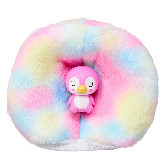 Barbie Cutie Reveal Doll & Accessories with Tie-Dyed Penguin Plush Costume & 10 Surprises Including Color Change, Color Dream Series, HRK40