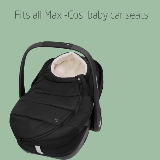Maxi-Cosi Baby Car Seat Footmuff, Baby footmuff, Provides Comfort, Easy and Safe, Soft and Sturdy Fabrics, Machine Washable, Compatible with All Maxi-Cosi Baby car Seats, Twillic Black