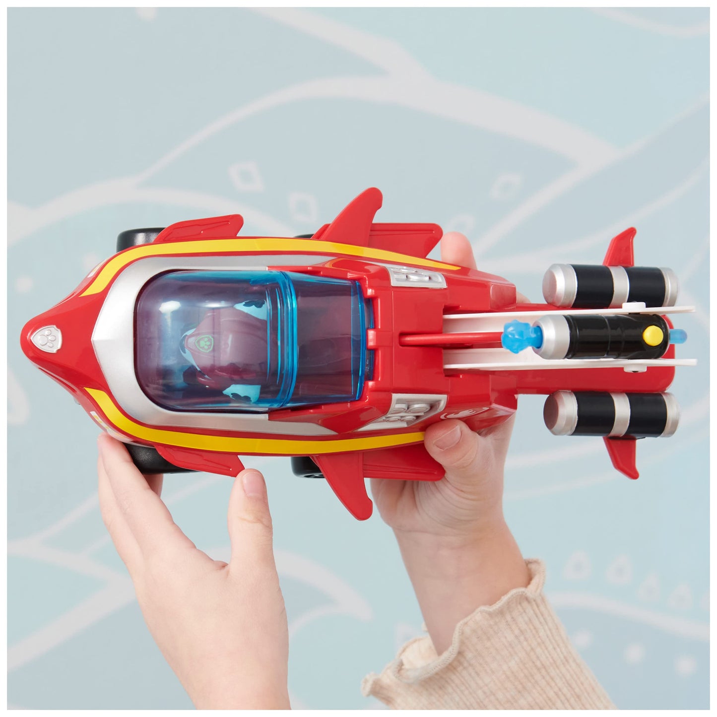 Paw Patrol Aqua Pups Marshall Transforming Dolphin Vehicle with Collectible Action Figure, Kids’ Toys for Ages 3 and up