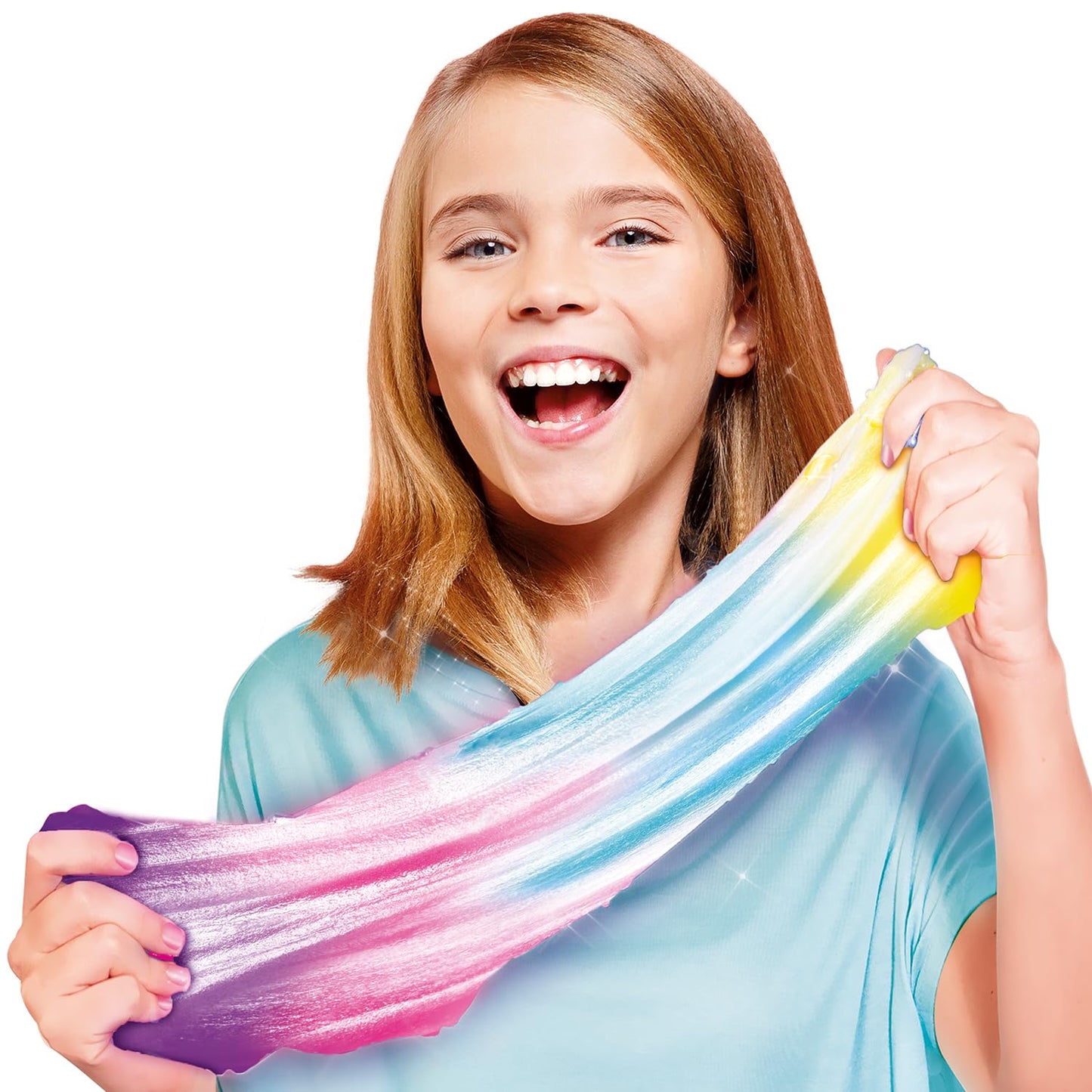 Pink unicorn-themed slime case with colorful mix-in slime from Canal Toys, featuring a fun and playful design.