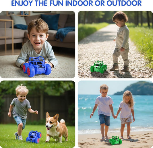 Direct Charging Remote Control Cars with USB Type-C Cable, Amphibious Fast Charging Stunt Car 360° Flip,LED Lights,15 km/h 4WD for Kids Ages 3-12, Waterproof Indoor Outdoor RC Toy Gift for Boys Girls