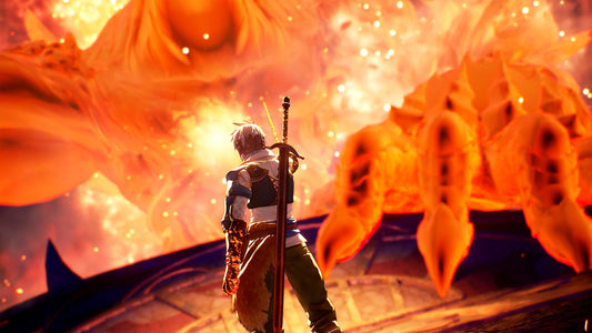 Nintendo Switch game disc for Tales of ARISE – Beyond the Dawn Edition by Bandai Namco, showing the game's artwork and branding.