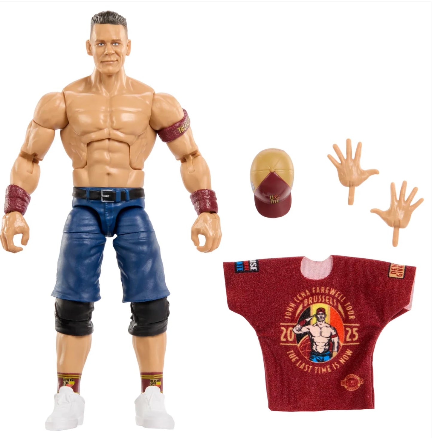 Mattel WWE Elite Action Figure & Accessories, Series #120, 6-inch Collectible John Cena with 25 Articulation Points & Swappable Hands, JGV13