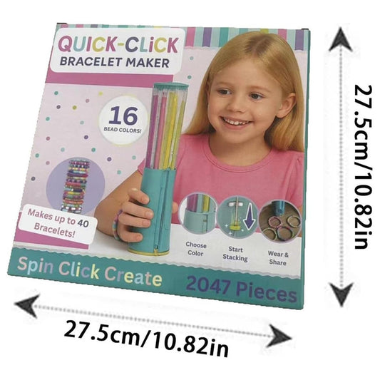 Quick Click Bracelet Maker Kit, Cool Bracelet Making Machine, DIY Jewelry Craft Kit Rotate Click Wear, Fun DIY Jewelry Set for Girls & Tweens, Develop Hands-On and Creativity Skills