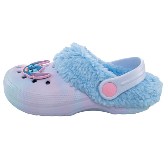 Disney Stitch Shoes | Lilo and Stitch Girls Clogs | Fleece Lined Clogs | Blue 12
