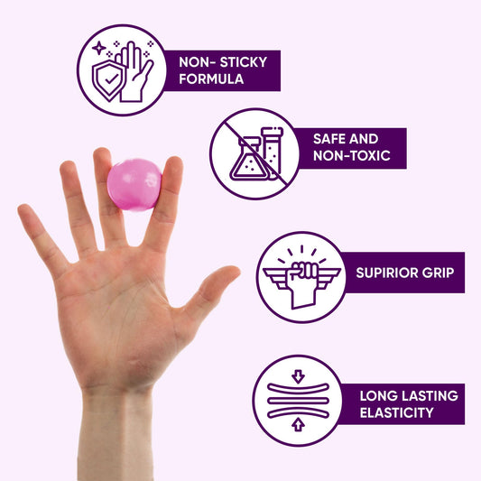 Pink Meglio Hand Therapy Putty for hand strength and stress relief, soft resistive exercise putty for adults and children.
