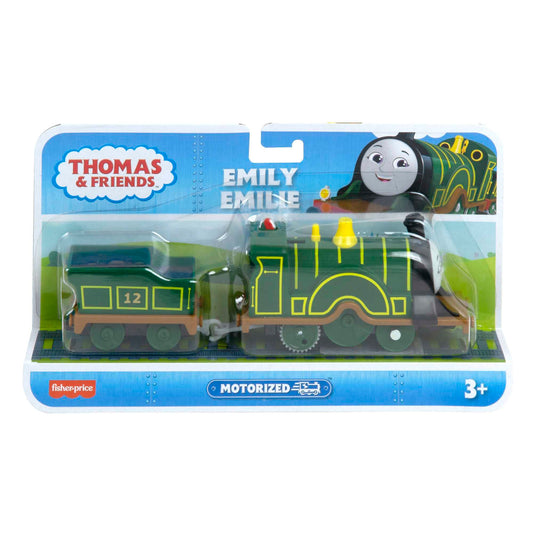 Thomas & Friends Motorized Toy Train Emily Battery-Powered Engine with Tender for Pretend Play Preschool Kids Ages 3+ Years, HHN41