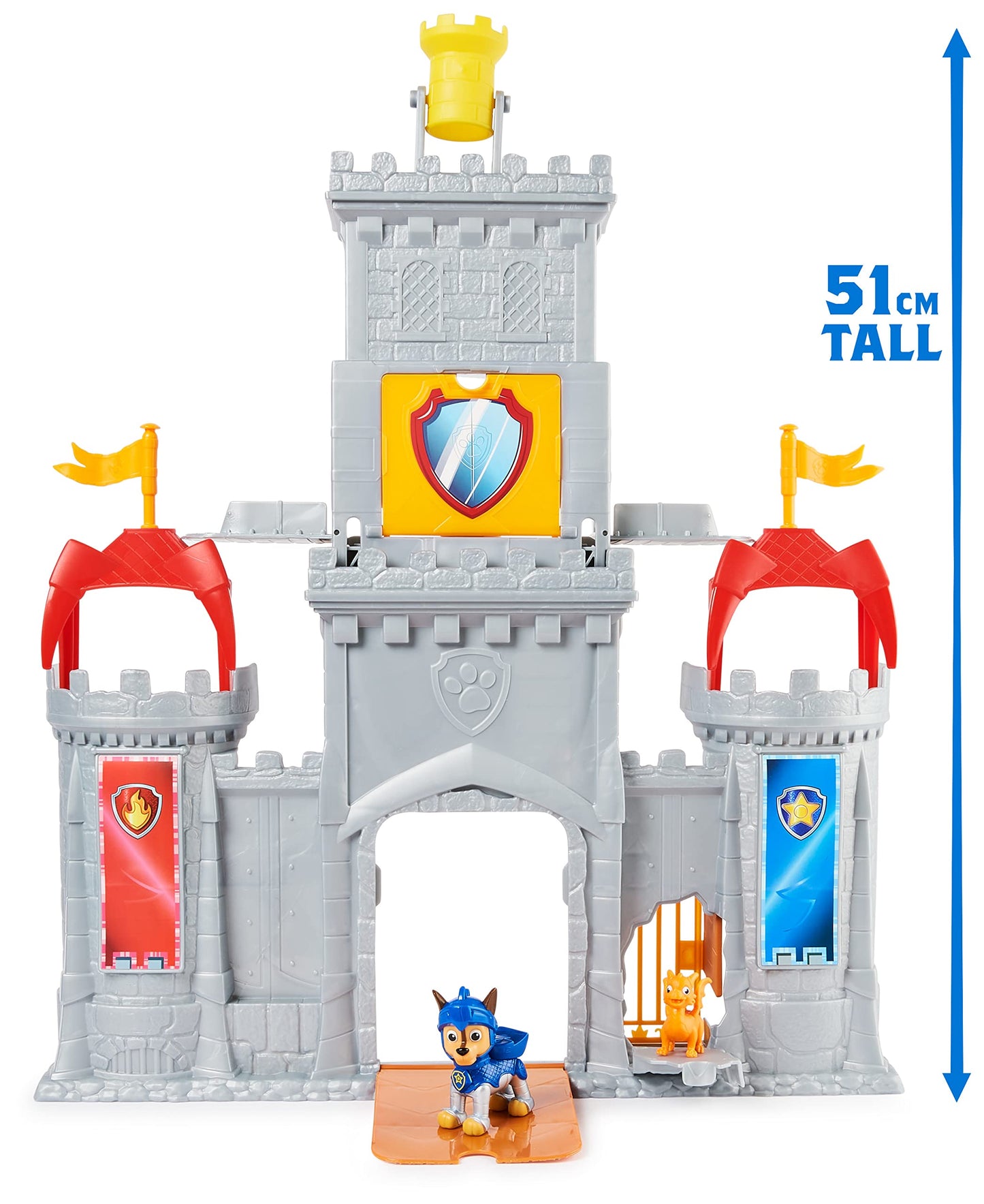 Paw Patrol, Rescue Knights Castle HQ Transforming 11-Piece Playset with Chase and Mini Dragon Draco Action Figures, Kids’ Toys for Ages 3 and up