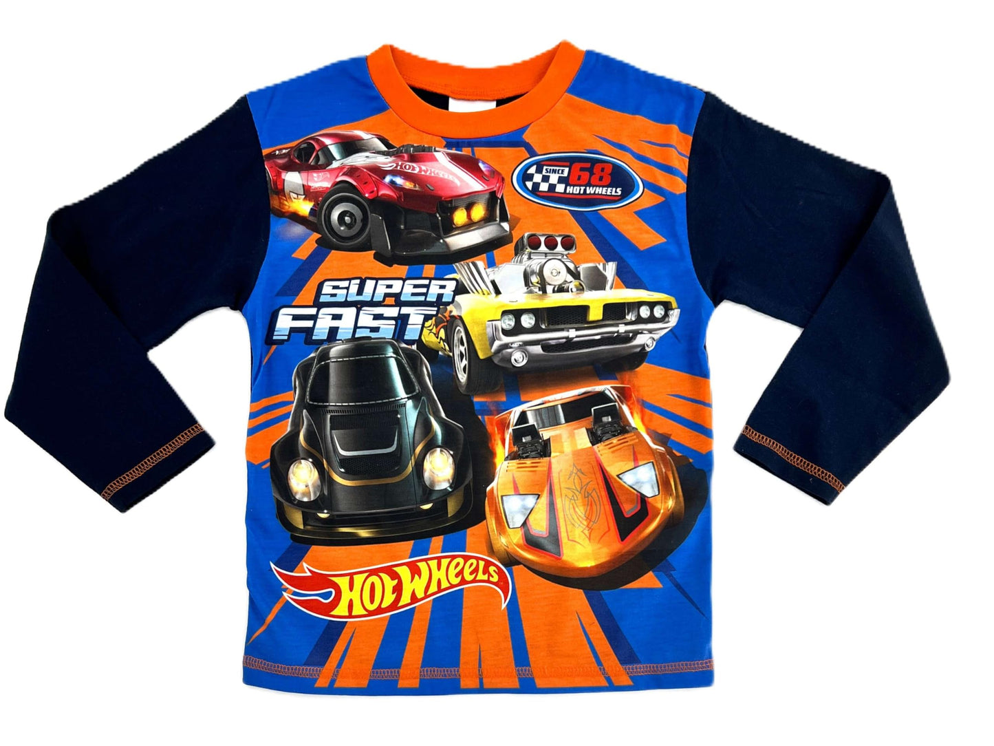 Hot Wheels boys' blue pyjamas for ages 9-10 featuring a fun car design, perfect for comfortable nightwear.