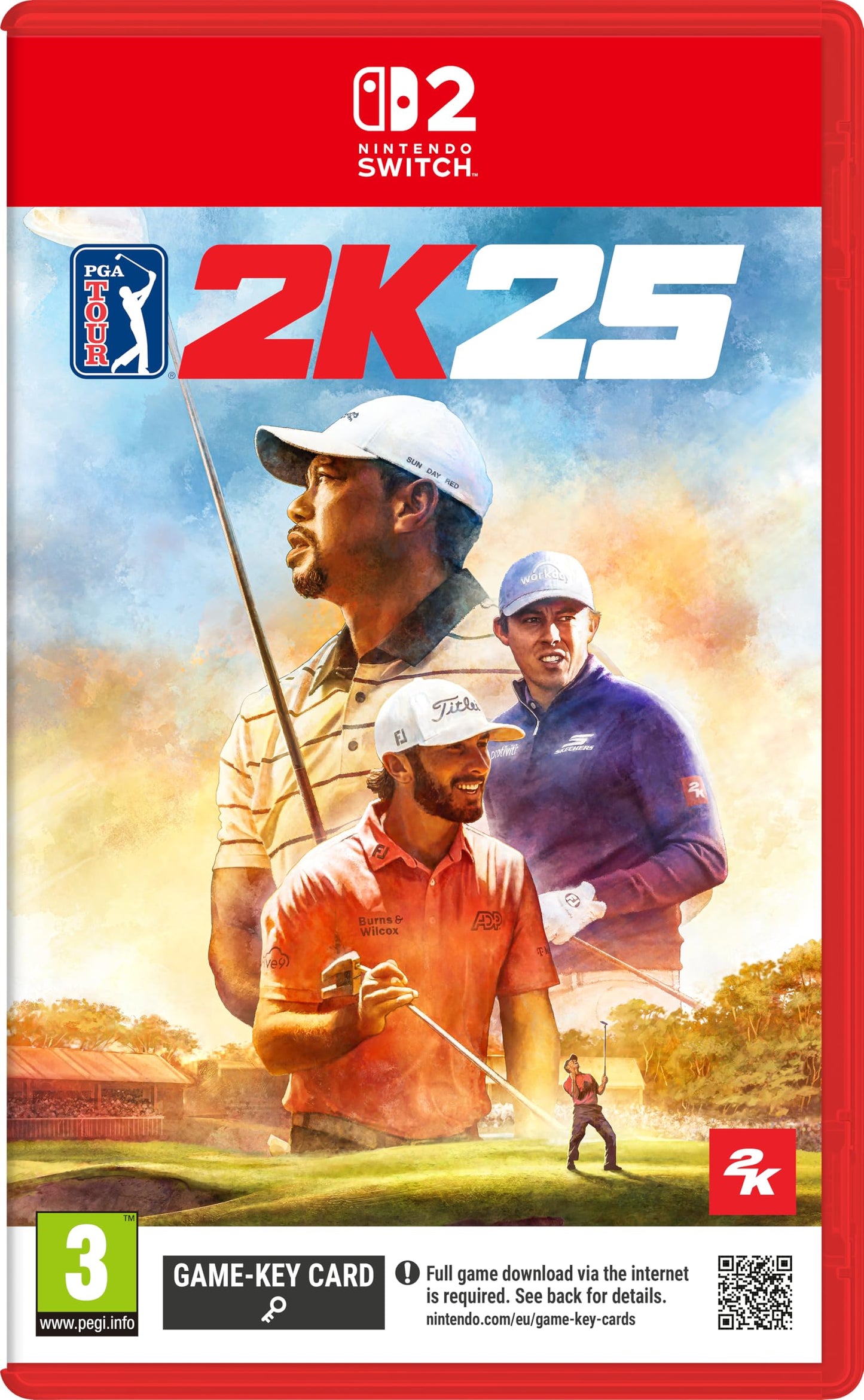 Nintendo Switch game cartridge for PGA 2K25 Tour by 2K, featuring the game label on the cartridge.