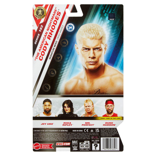 Mattel WWE Cody Rhodes “The American Nightmare” Action Figure, Main Event Series #153 6-inch Collectible with 10 Articulation Points & Life-Like Look, JCV37