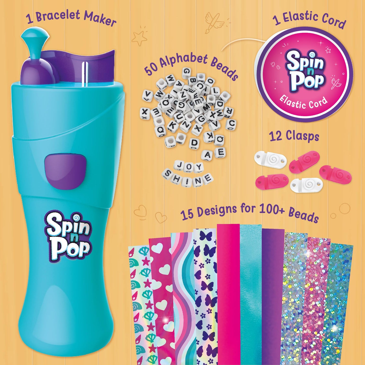 Imagimake Spin n Pop DIY Bracelet Making Kit | Jewellery Craft Kits for Kids | Friendship Bracelet Maker | Make Your Own Beads | Teenage Girls Gifts | 8 Year Old Girl Gifts | Gifts for Teenage Girls