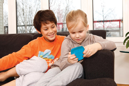 LEXIBOOK, Quizz Hit®, Paw Patrol, Bilingual interactive card reader, English/French, 150 double-sided educational cards, educational quiz & flashcard machine, Red/Blue, JCR10PAi1