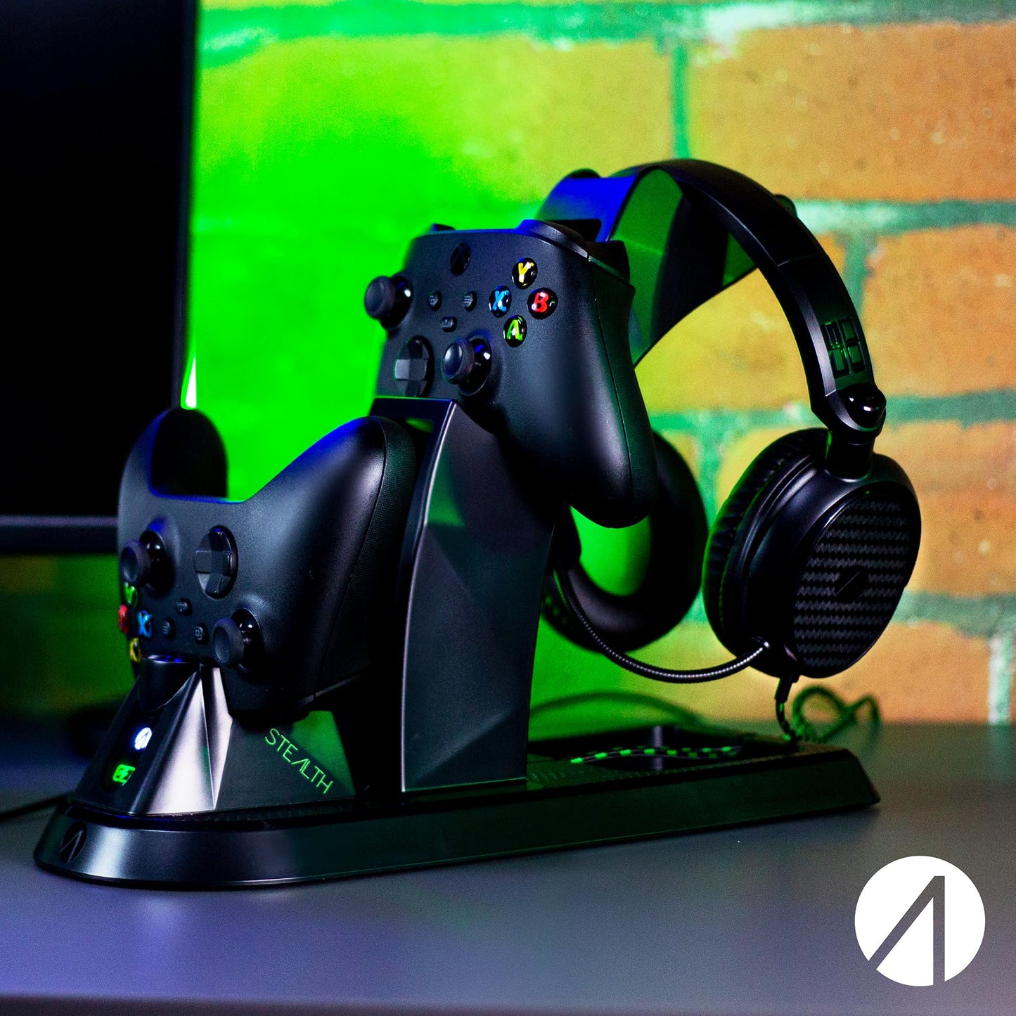 STEALTH Ultimate Gaming Station for Xbox Series X/S with matching headset, controller stand, braided USB-C cable, and rechargeable battery pack