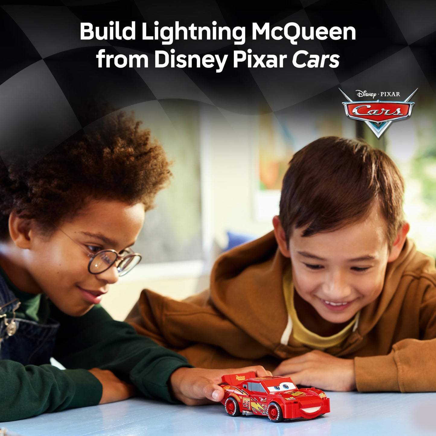 LEGO Speed Champions Lightning McQueen Race Car Toy - Collectible Model Kit w/a Detailed Undercarriage - Disney Gift for 9+ Year Old Boys, Girls & Pixar Cars Movie Fans - 77255