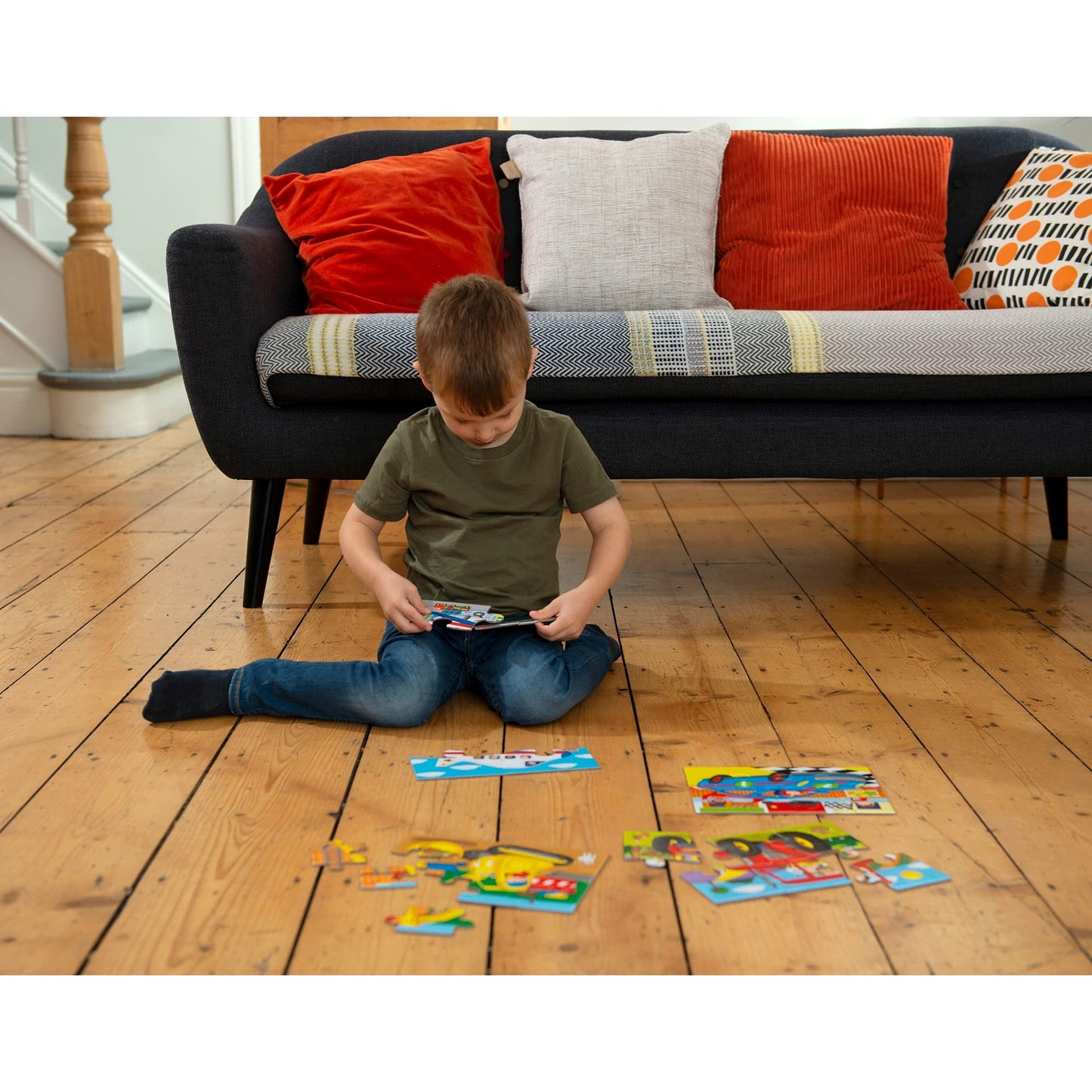 Galt Toys, 4 Puzzles in a Box - Vehicles, Jigsaw Puzzle for Kids, Ages 3 Years Plus