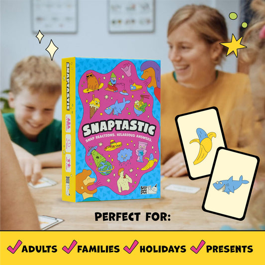 Snaptastic: The Hilarious Game of Snap-Reactions and Ridiculous Answers | Fast & Funny Game for Kids, Teens & Adults | Easy to Learn and Perfect for Home or Travel.