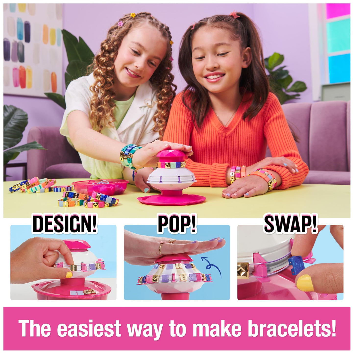 Cool MAKER PopStyle Bracelet Maker, 170 Stylish Beads, 10 Bracelets, Storage, Friendship Bracelet-Making Kit, DIY Arts and Crafts Kids’ Toys for Girls