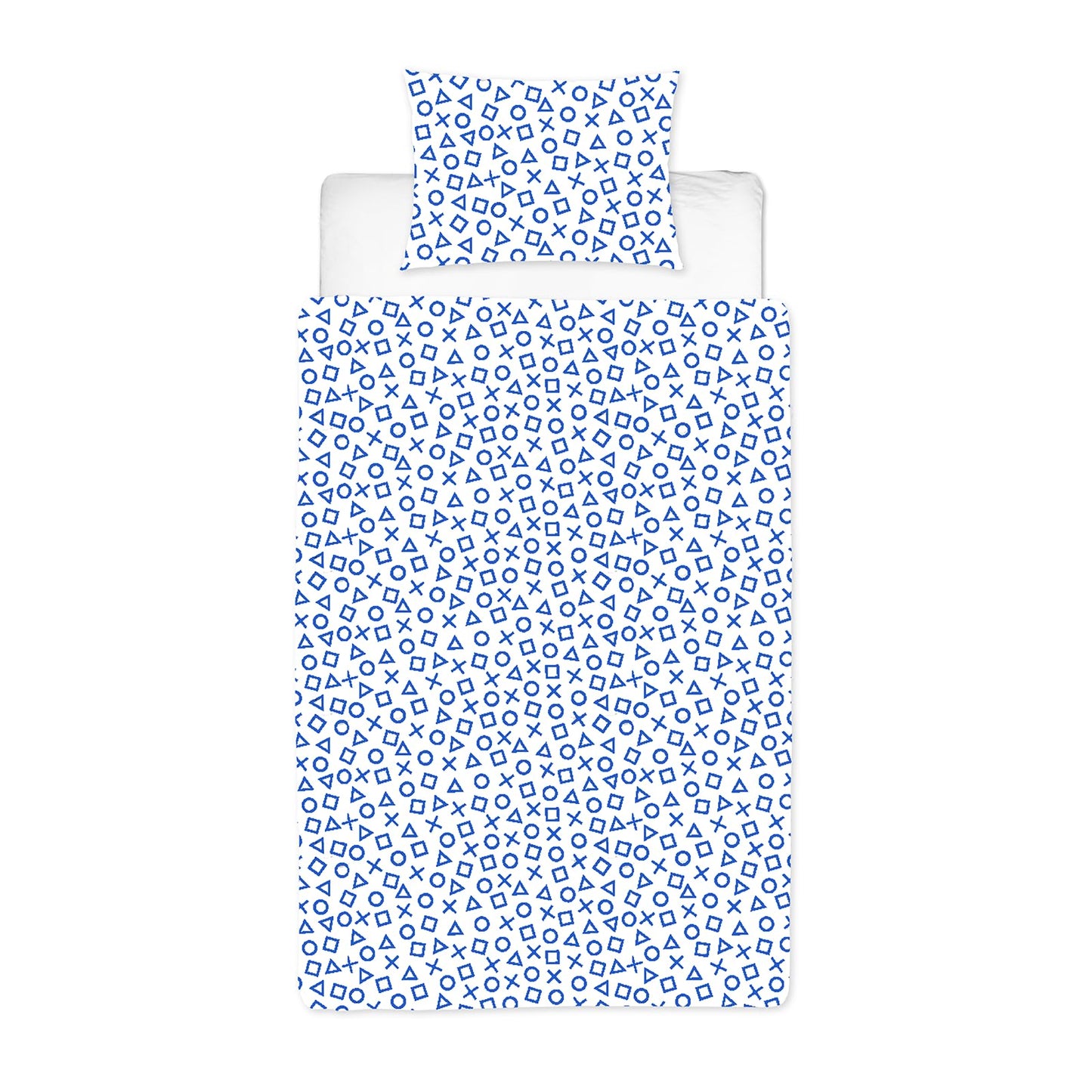 Character World PlayStation Official Single Duvet Cover Set, Banner Design | Reversible 2 Sided Bedding Cover Official Merchandise Including Matching Pillow Case | Gaming Single Bed Quilt